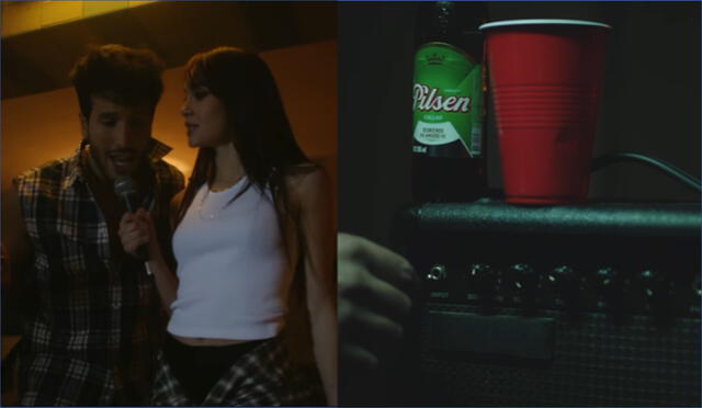 Cerveza peruana apareció en el videoclip  “Las Dudas” de Sebastián Yatra y Aitana. Foto: captura YouTube