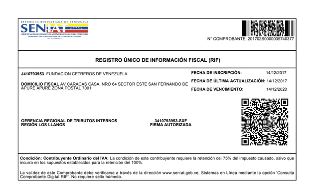 El RIF es un documento necesario para todo venezolano que debe declarar impuestos. Foto: Internet Archive.