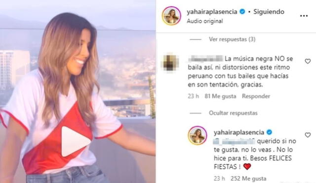  Yahaira Plasencia responde a crítico en redes sociales. Foto: Instagram/Yahaira Plasencia   