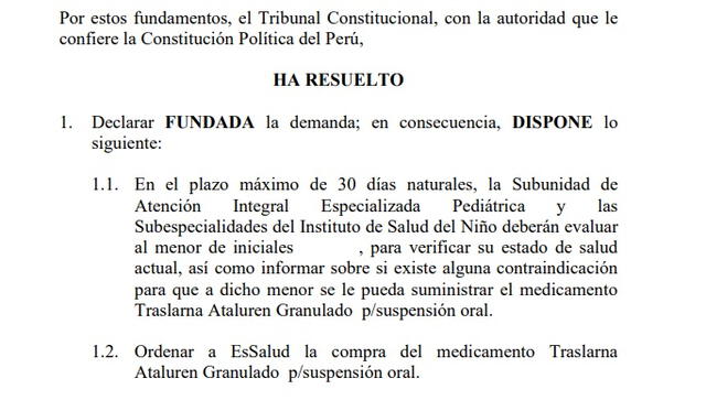 La Segunda Sala del Tribunal Constitucional, integrada por los magistrados Gustavo Gutiérrez Ticse (presidente), Francisco Morales Saravia y Helder Domínguez Haro, falló a favor de la madre de menor con DMD. Foto: La República.   