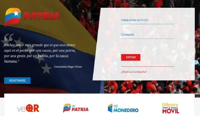 La plataforma Patria es el sistema oficial para recibir bonos. Foto: difusión