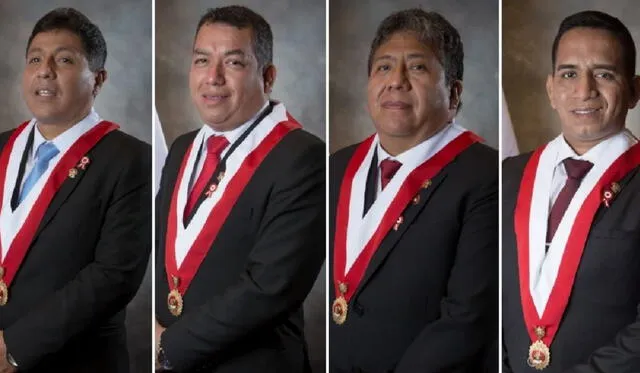 Congresistas, Doroteo, Espinoza, Flores y Vergara, acusados de ser parte de 'Los Niños'. Foto: LR 