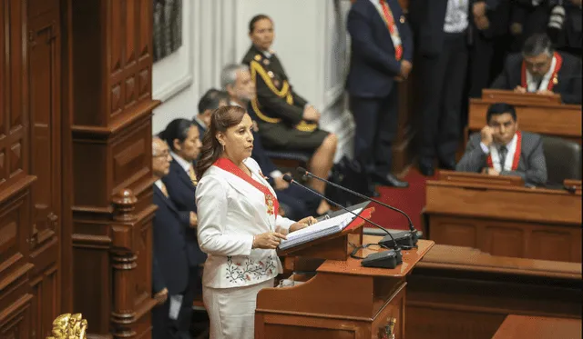 Mensaje de Dina Boluarte en 2023 duró aproximadamente 3 horas. Foto: difusión.   