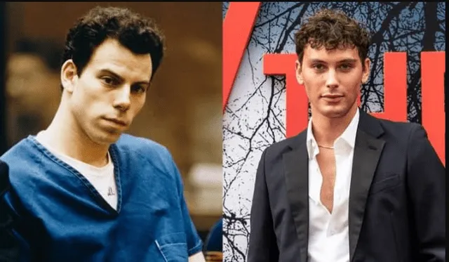 Erik Menéndez y el actor que lo interpreta en 'Monstruos' Cooper Koch. Foto: Netflix.   