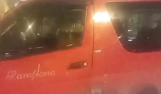 Impacto de bala cerca a la cabina del conductor. Foto: Difusión Impacto de bala cerca a la cabina del conductor. Foto: Difusión