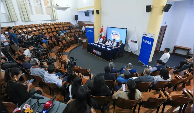 Conferencia de prensa del Minsa sobre la influenza. Foto: Minsa Conferencia de prensa del Minsa sobre la influenza. Foto: Minsa