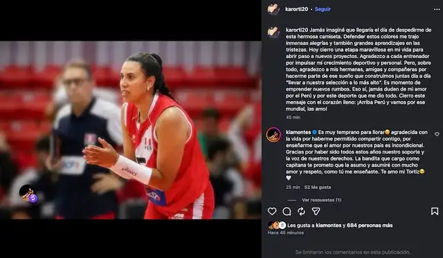 Karla Ortiz anunció su retiro en sus redes sociales. Foto: Karla Ortiz/Instagram  