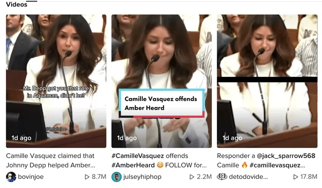 Camille Vasquez, abogada de Johnny Depp, ha captado la atención de fans y de la prensa en los últimos días. Foto: captura de TikTok