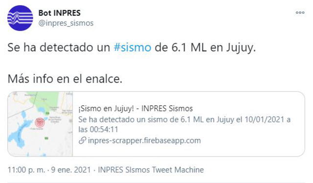 Sismo Argentina 6.1.