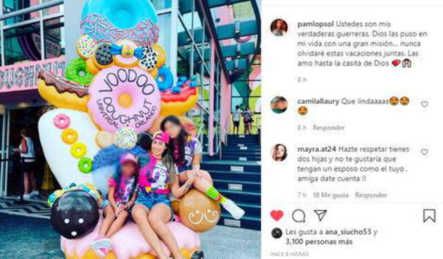 Mensaje de Pamela López a sus hijas. Foto: Pamela López/InstagramInstagram