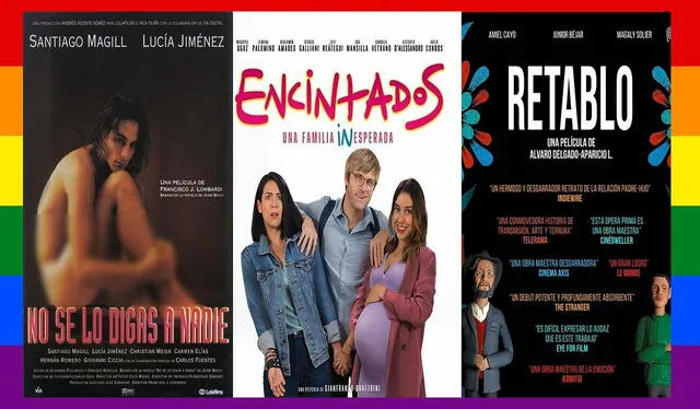 Desde un reciente estreno hasta un clásico del cine peruano. Aquí te presentamos nuestras recomendaciones para el mes del orgullo LGTBIQ+. Foto: composición/difusión   