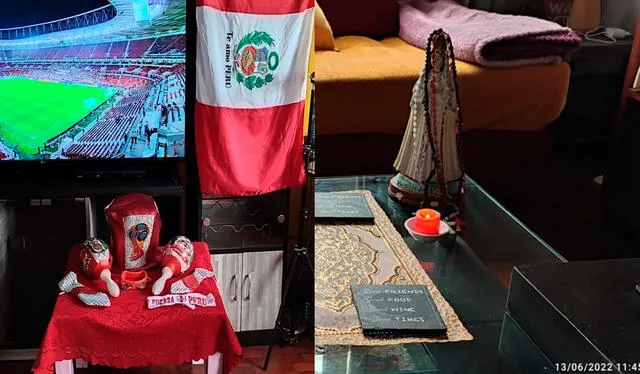 Katiuska Diana Echenique ha preparado su casa para ver el partido de repechaje que jugará Perú contra Australia en Doha. Foto: Katiuska Diana Echenique
