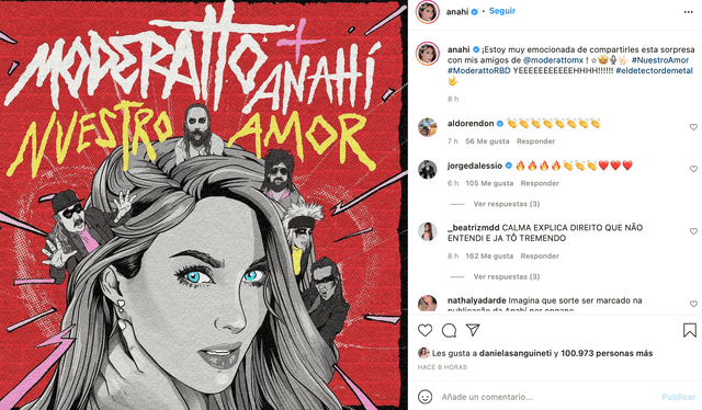 La cantante mexicana Anahí sorprendió a sus seguidores al anunciar nuevo tema junto al grupo Moderatto. Foto: Composición / Instagram