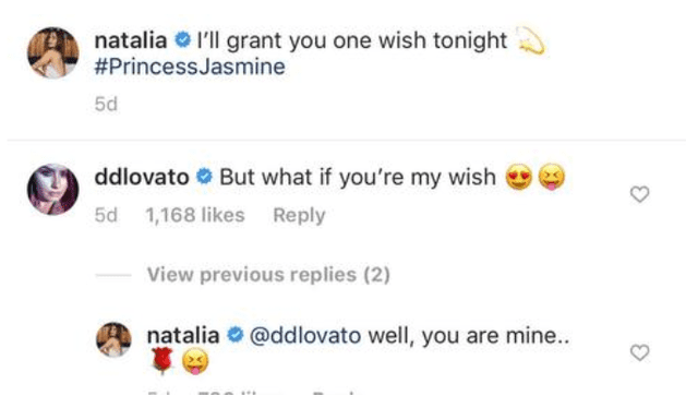 El coqueteo entre Demi Lovato y Natalia Barulich