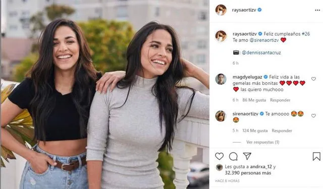 Raysa y Sirena Ortiz cumplen 26 años. Foto: Raysa Ortiz/ Instagram