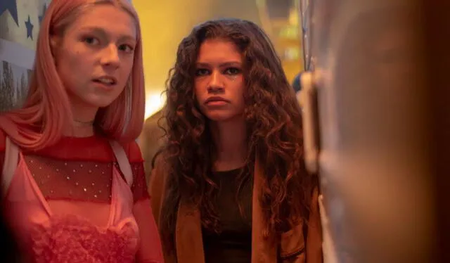 Hunter Schafer y Zendaya en Euphoria. Foto: HBO