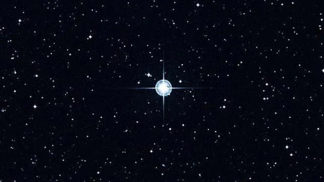 Representación de Matusalén, la estrella más antigua del universo. Foto: Digitized Sky Survey.