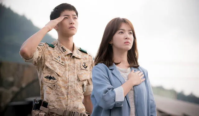 Song Joong Ki y Song Hye Kyo en "Descendientes del sol". Foto: KBS2   