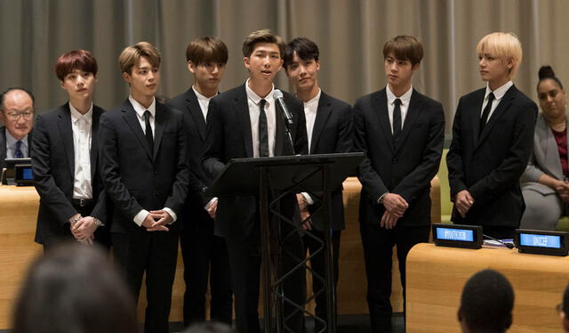 BTS durante su primera visita a la sede de la ONU en el 2018. Foto: ONU