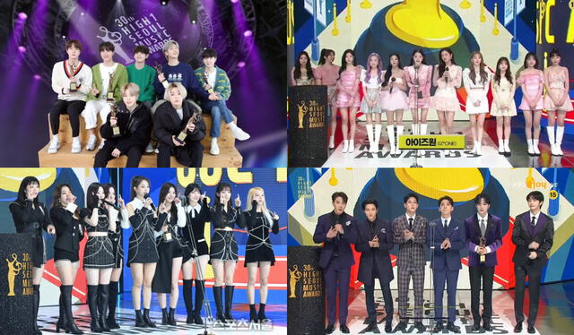Todos los ganadores de los Seoul Music Awards 2021. Foto: composición SMA