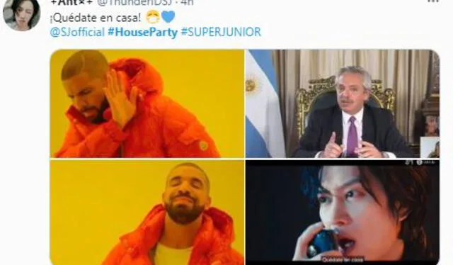 Meme a Hugo López-Gattel tras el estreno del MV "House party". Foto: Twitter