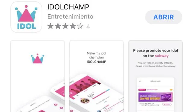 Paso 1. Descargar la aplicación Idol champ. Foto: @petalxhee
