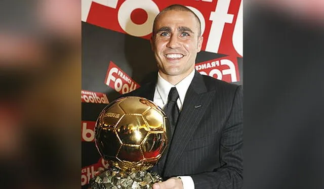 El italiano, Fabio Cannavaro, sumó el sexto balón de oro para el Real Madrid. Foto: difusión