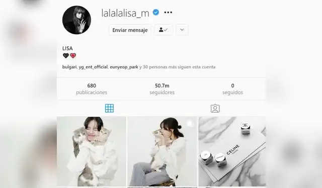 Lisa de BLAKCPINK es la idol con más seguidores de Asia en Instagram. Foto: @lalalalisa_m Lisa de BLAKCPINK es la idol con más seguidores de Asia en Instagram. Foto: @lalalalisa_m