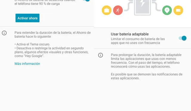 Batería del Moto G30. Foto: captura LR