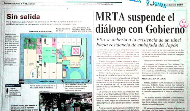 Noticia. La declaración del emerretista Néstor Cerpa también fue reportada por el diario El Comercio. Foto: difusión