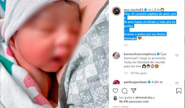 Ana Siucho y Edison Flores se convirtieron en padres el último 27 de mayo. Foto: Instagram.