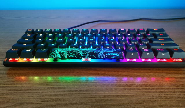 LEDs del HyperX Alloy Origins 60. Foto: Edson Henriquez