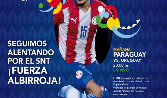 SNT es uno de los canales de señal abierta que transmitirán el Uruguay vs. Paraguay EN VIVO en este último país. Foto: sntcanal9/Twitter