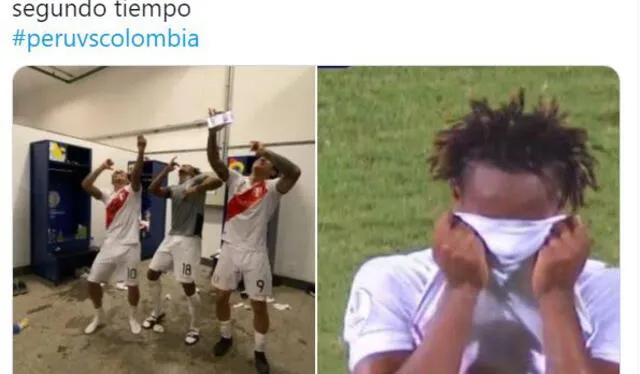 Memes del Perú vs. Colombia. Foto: captura / Twitter