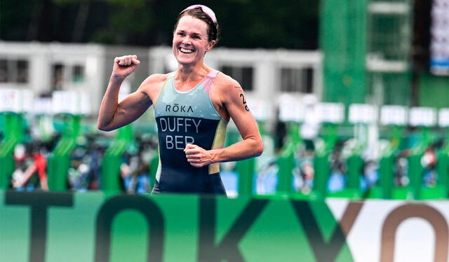 Flora Duffy le dio la primera alegría olímpica a Bermuda. Foto: AFP