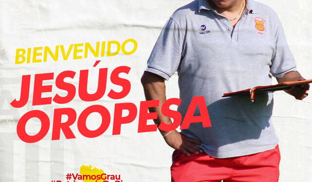 Jesús Oropesa fue anunciado como nuevo entrenador de Atlético Grau para la Liga 2. Fuente: Club Atlético Grau