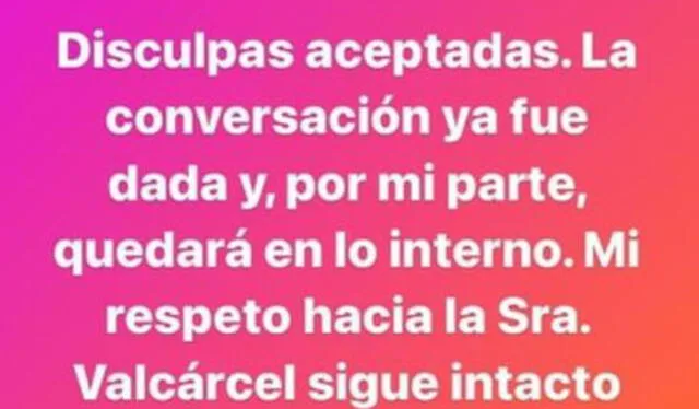 Allison Pastor se pronunció tras el altercado con Gisela Valcárcel. Foto: Instagram