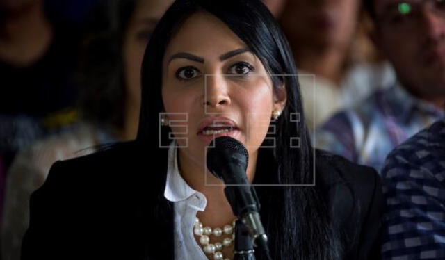 La exdiputada opositora. Delsa Solórzano, denunció el impedimento de visitas a los exlegisladores Juan Requesens y Gilberto Sojo. Foto: EFE