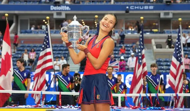 Emma Raducanu ganó el US Open con tan solo 18 años. Foto: USTA