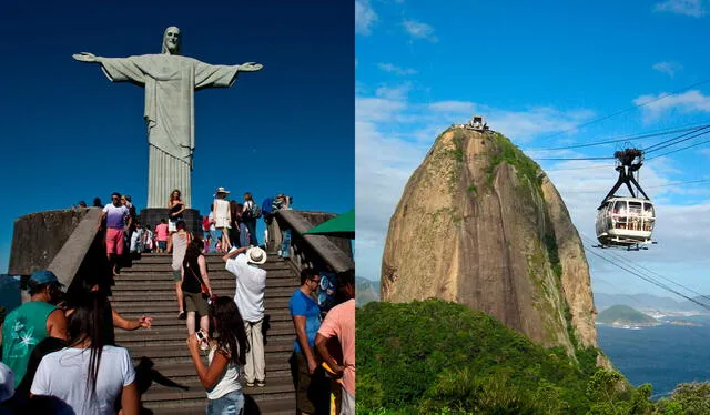 El Cristo Redentor y el Pan de Azúcar son 2 de los mayores atractivos de Río. Foto: composición/EFE/Pinterest 
