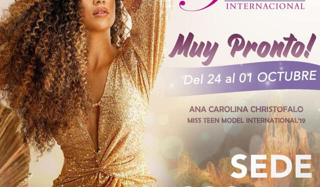 Este es el afiche oficial del evento Miss Teen Model 2021