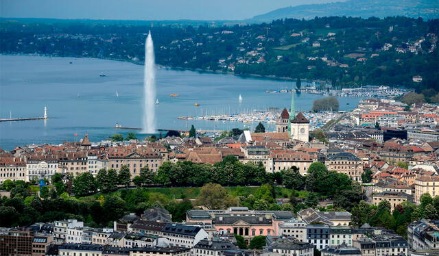 Ginebra es una bella ciudad a orillas del lago Lemán. Foto: AFP