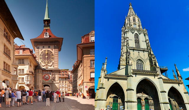 La Zytglogge y la Catedral son dos de los edificios más emblemáticos de Berna. Foto: composición/My Switzerland/TripAdvisor