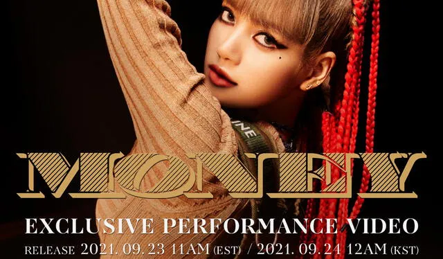 Segunda versión del póster de Lisa en "Money". Foto: YG