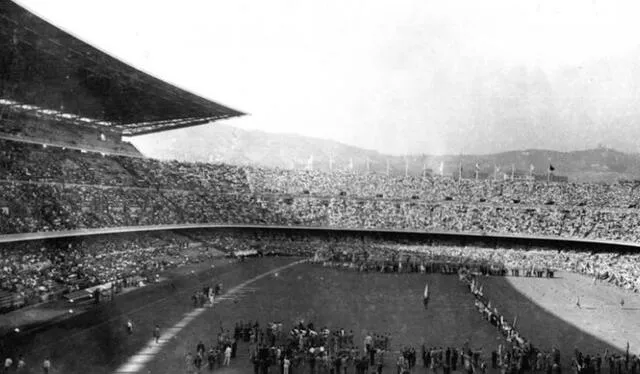 Aspecto de las gradas en la inauguración del Camp Nou. Foto: Bert / MD