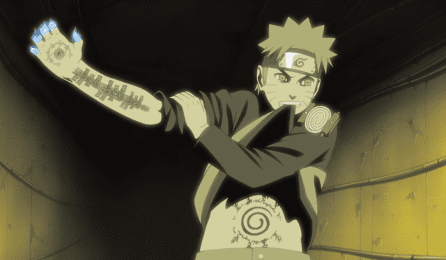 Naruto intentando abrir el sello del Kyubi. Foto: Naruto Shippuden
