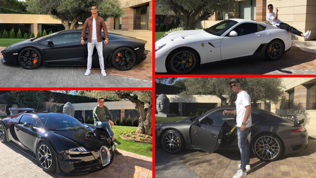 Cristiano Ronaldo acumula más de 20 coches de alta gama en su colección, siendo ésta su segunda pasión después del fútbol. Foto Youtube
