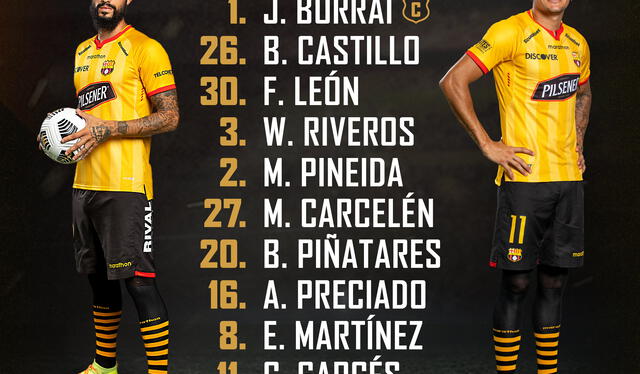 Formación inicial del Ídolo. Foto: Barcelona SC