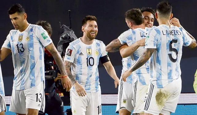 Lo celebra. Messi tuvo una presentación redonda ante el cuadro charrúa en casa. Foto: difusión