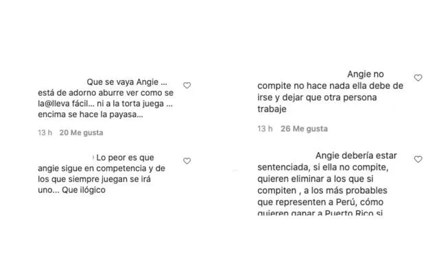 Esto es guerra: usuarios piden eliminación de Angie Arizaga por su poca participación. Foto: captura Instagram